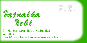hajnalka nebl business card